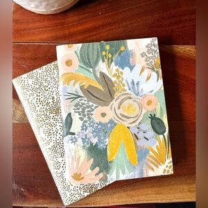 NEW Rifle Paper Co. Luisa Floral and Gold Patterned Pocket Mini Notebook Set